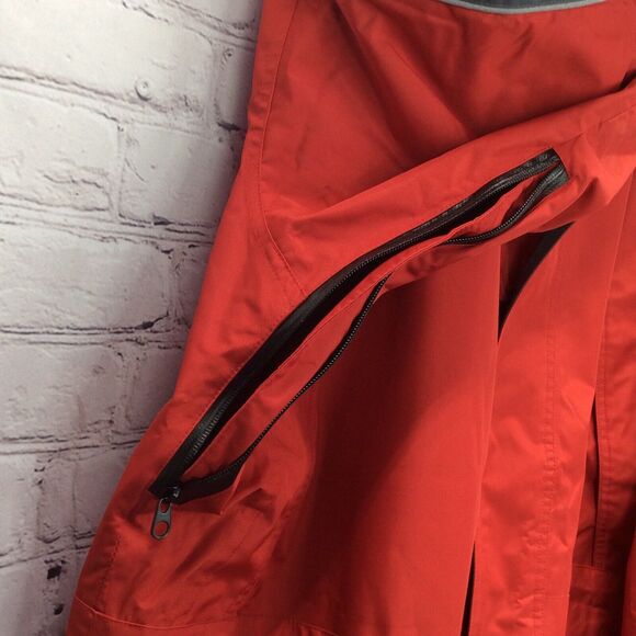 Rain Jacket/Coat Men's X-Large Red & Gray Zip Off Hood Full Zip Plus Hook & Loop - Picture 8 of 11